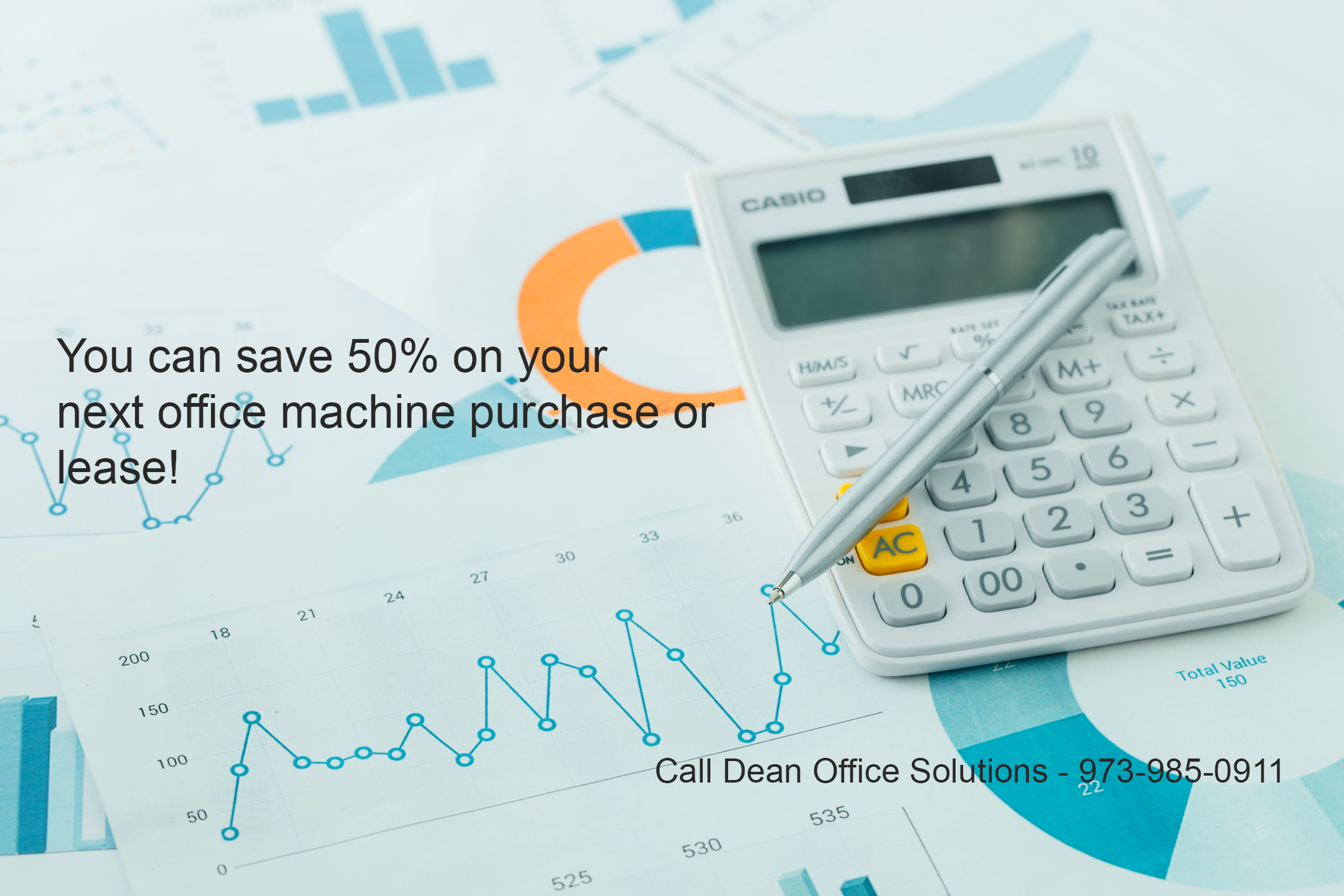 Save 50% on your next office machine purchase or lease